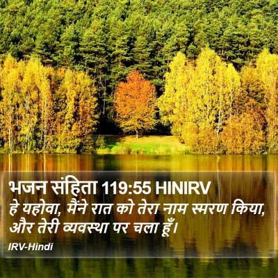 भजन संहिता 119:55 HINIRV Bible Verse Image