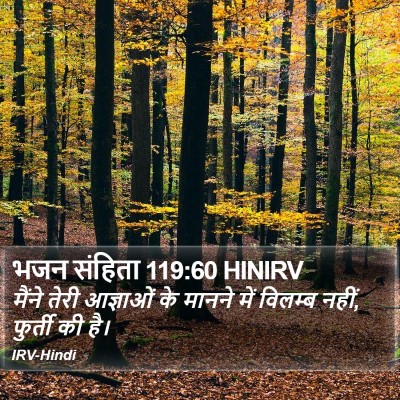 भजन संहिता 119:60 HINIRV Bible Verse Image