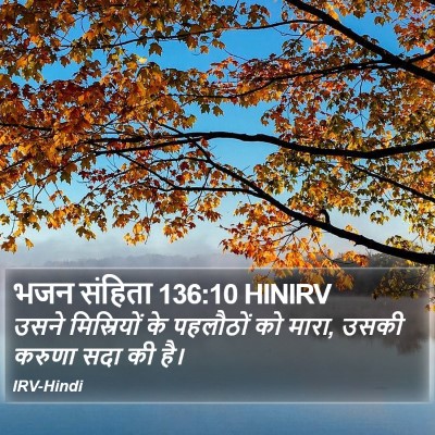 भजन संहिता 136:10 HINIRV Bible Verse Image