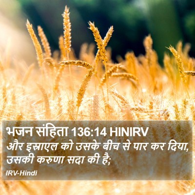 भजन संहिता 136:14 HINIRV Bible Verse Image