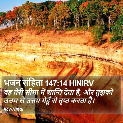 भजन संहिता 147:14 HINIRV Bible Verse Image