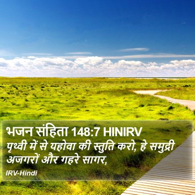 भजन संहिता 148:7 HINIRV Bible Verse Image