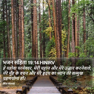 भजन संहिता 19:14 HINIRV Bible Verse Image