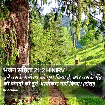 भजन संहिता 21:2 HINIRV Bible Verse Image