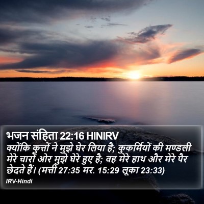 भजन संहिता 22:16 HINIRV Bible Verse Image