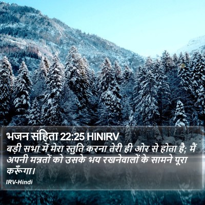 भजन संहिता 22:25 HINIRV Bible Verse Image