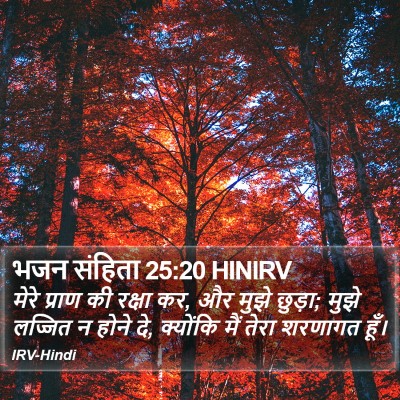 भजन संहिता 25:20 HINIRV Bible Verse Image