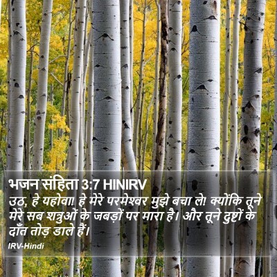 भजन संहिता 3:7 HINIRV Bible Verse Image