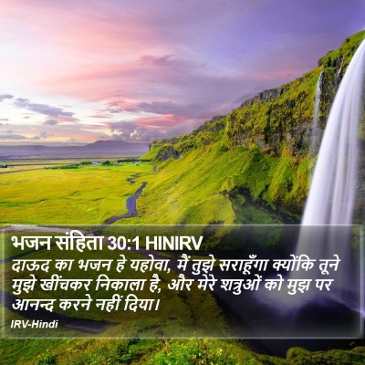 भजन संहिता 30:1 HINIRV Bible Verse Image
