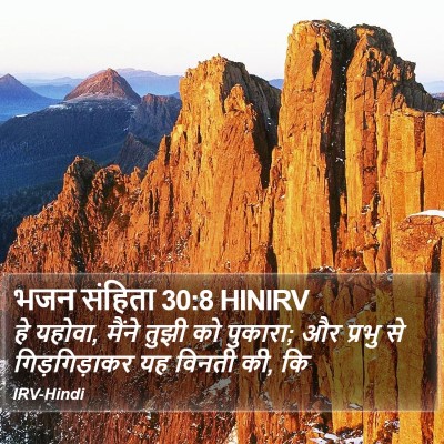 भजन संहिता 30:8 HINIRV Bible Verse Image