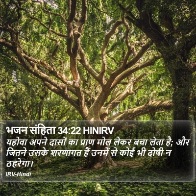 भजन संहिता 34:22 HINIRV Bible Verse Image