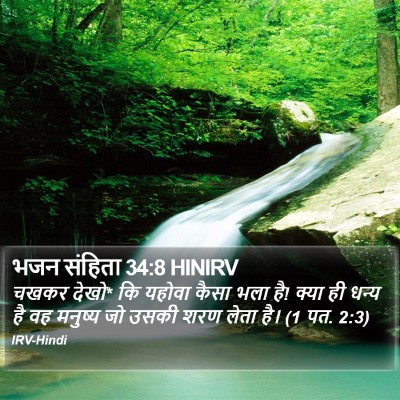 भजन संहिता 34:8 HINIRV Bible Verse Image