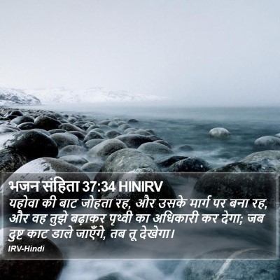 भजन संहिता 37:34 HINIRV Bible Verse Image