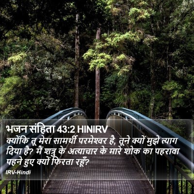 भजन संहिता 43:2 HINIRV Bible Verse Image