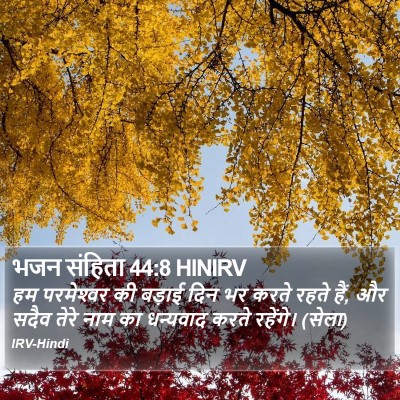 भजन संहिता 44:8 HINIRV Bible Verse Image