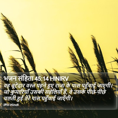 भजन संहिता 45:14 HINIRV Bible Verse Image