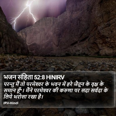 भजन संहिता 52:8 HINIRV Bible Verse Image