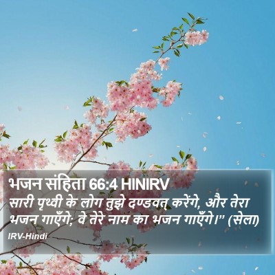 भजन संहिता 66:4 HINIRV Bible Verse Image