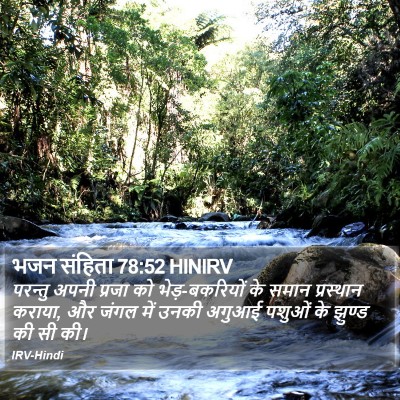 भजन संहिता 78:52 HINIRV Bible Verse Image