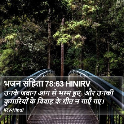 भजन संहिता 78:63 HINIRV Bible Verse Image