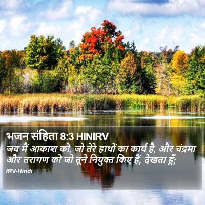 भजन संहिता 8:3 HINIRV Bible Verse Image