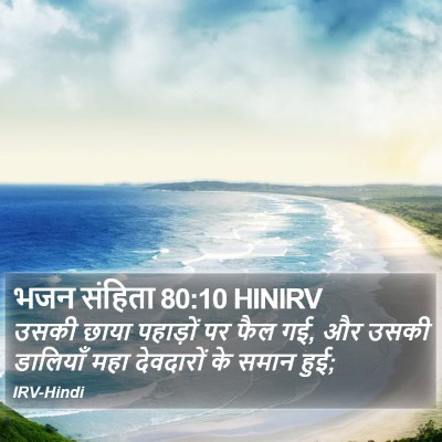 भजन संहिता 80:10 HINIRV Bible Verse Image