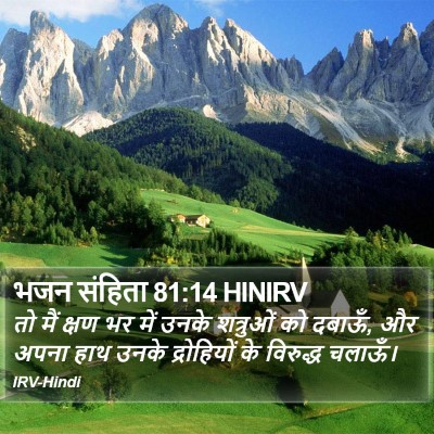 भजन संहिता 81:14 HINIRV Bible Verse Image