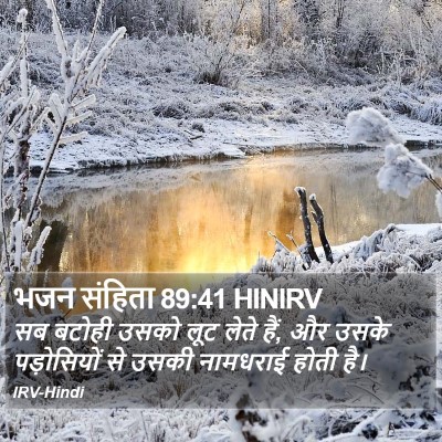भजन संहिता 89:41 HINIRV Bible Verse Image