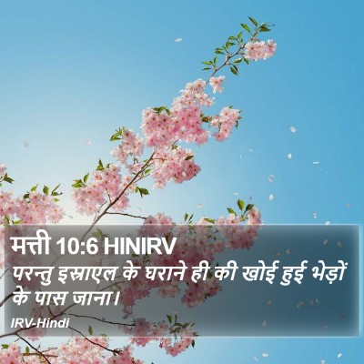 मत्ती 10:6 HINIRV Bible Verse Image