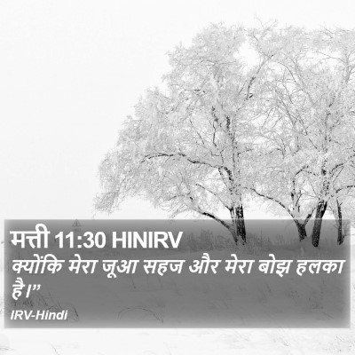 मत्ती 11:30 HINIRV Bible Verse Image