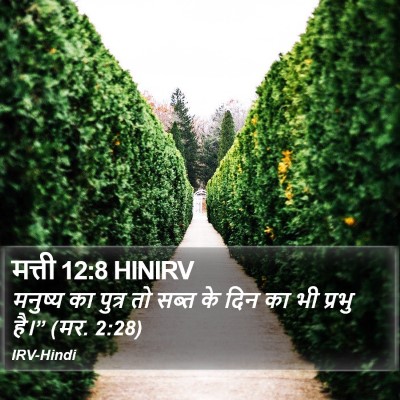 मत्ती 12:8 HINIRV Bible Verse Image