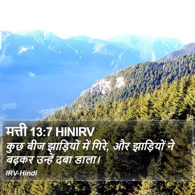 मत्ती 13:7 HINIRV Bible Verse Image