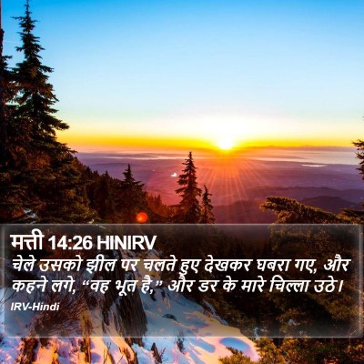 मत्ती 14:26 HINIRV Bible Verse Image