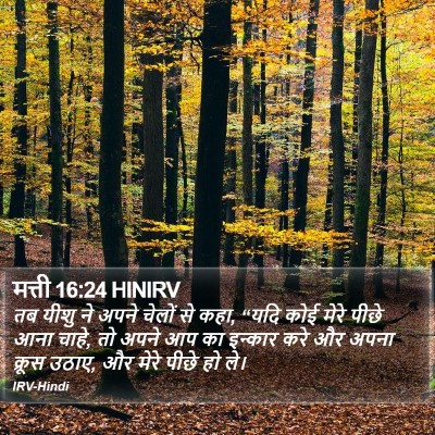 मत्ती 16:24 HINIRV Bible Verse Image