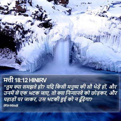 मत्ती 18:12 HINIRV Bible Verse Image