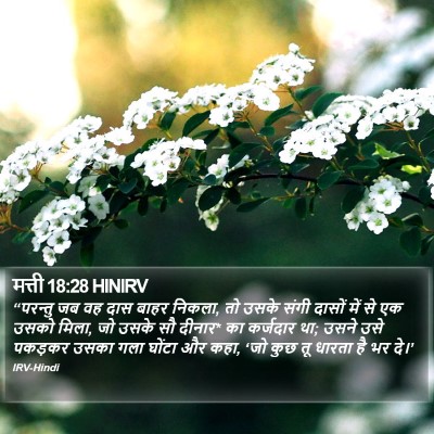 मत्ती 18:28 HINIRV Bible Verse Image