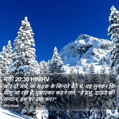 मत्ती 20:30 HINIRV Bible Verse Image
