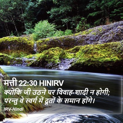 मत्ती 22:30 HINIRV Bible Verse Image