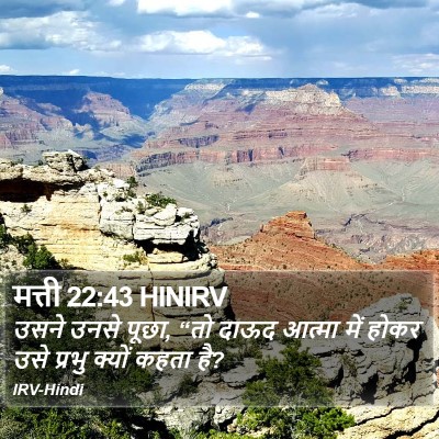 मत्ती 22:43 HINIRV Bible Verse Image