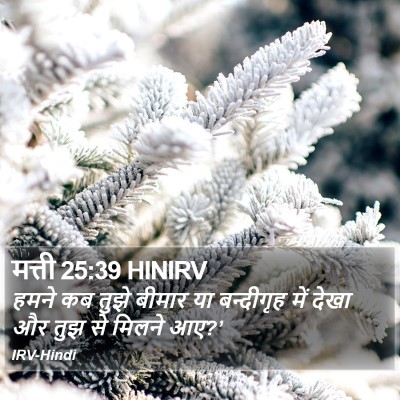 मत्ती 25:39 HINIRV Bible Verse Image