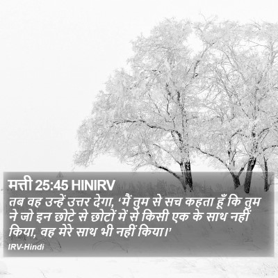 मत्ती 25:45 HINIRV Bible Verse Image