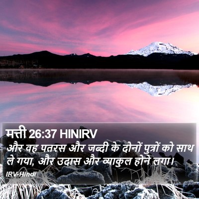 मत्ती 26:37 HINIRV Bible Verse Image