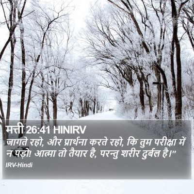 मत्ती 26:41 HINIRV Bible Verse Image