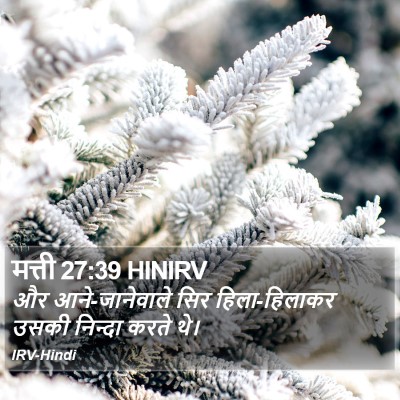 मत्ती 27:39 HINIRV Bible Verse Image