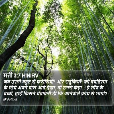 मत्ती 3:7 HINIRV Bible Verse Image