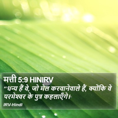 मत्ती 5:9 HINIRV Bible Verse Image