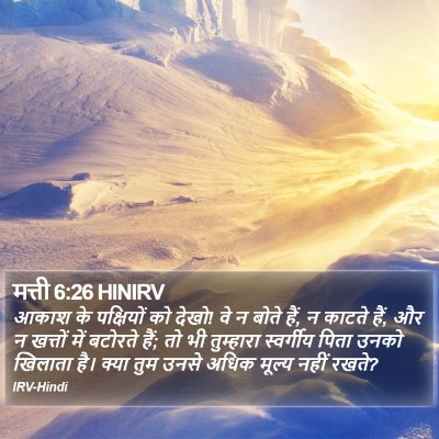 मत्ती 6:26 HINIRV Bible Verse Image
