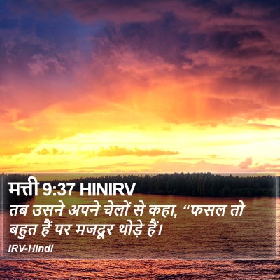 मत्ती 9:37 HINIRV Bible Verse Image