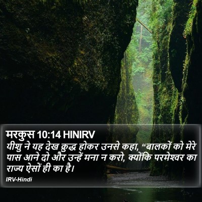 मरकुस 10:14 HINIRV Bible Verse Image