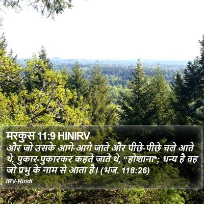 मरकुस 11:9 HINIRV Bible Verse Image